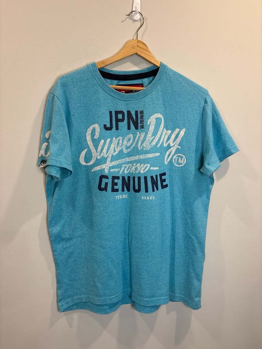 Superdry Men's Vintage Logo Neon Relaxed T-Shirt Sky Blue Short Sleeve